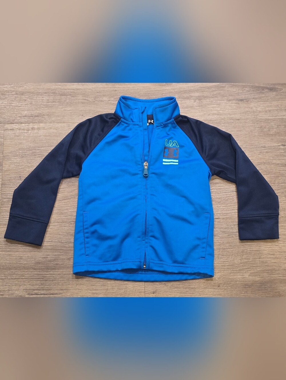 Under Armour Boys Blue Athletic Zip  Jacket Size 2T